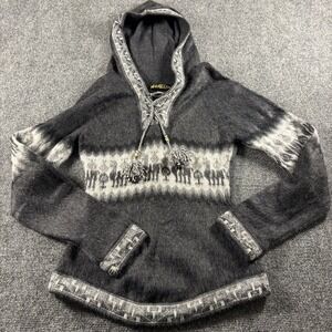 Alpaca Collection Charcoal Hooded Cardigan